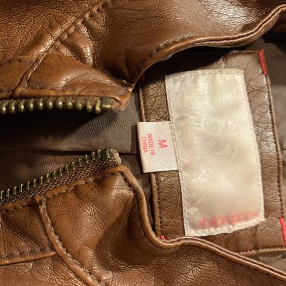 Faux Brown Leather Jacket - Picture 3 of 3